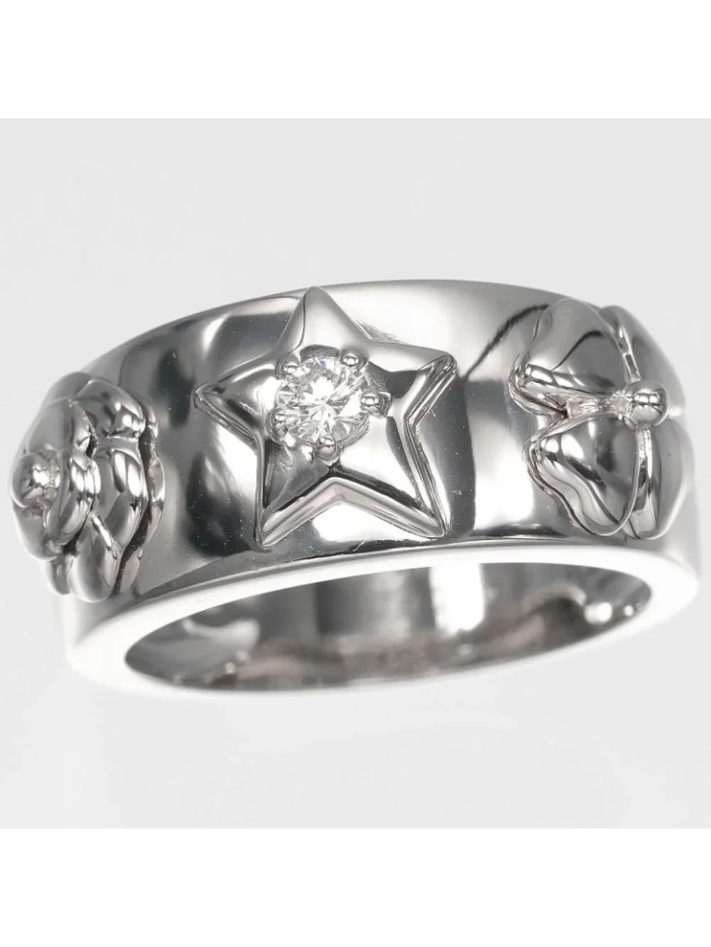 Chanel Three Symbol White Gold Diamond Ring